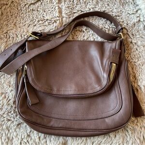 Tom Ford Jennifer Brown Leather Gold Hardware Bag